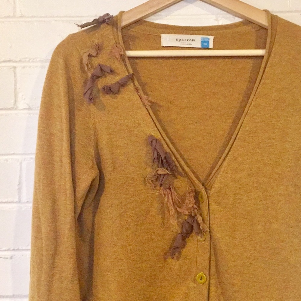 Sparrow Anthropologie Cardigan Size M Gold/Ochre